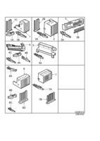 Eléctrico, cajas de contacto [Conductos y fusibles] Saab SAAB 9-5 (9600) Cajas de contacto, etc - 43 polos, (2000-2000)