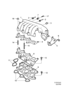 Engine [Inlet and exhaust system] Saab SAAB 9-5 (9600) Intake manifold, (1998-2003) , B308E