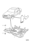 Car body, external [External details] Saab SAAB 9-5 (9600) Sound insulating baffle, (2002-2010) , D223L,D308L,Z19DTH
