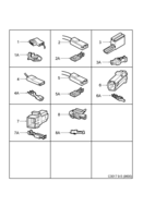 Electrical, connector [Wiring and fuses] Saab SAAB 9-5 (9600) Connector housing etc - 1-pin, (2002-2010)