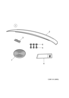 Accessories [Accessories body] Saab SAAB 9-5 (9600) Spoiler - Rear, (2006-2010) , 4D