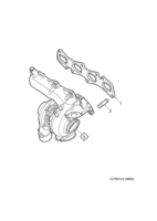 Engine [Inlet and exhaust system] Saab SAAB 9-5 (9600) Exhaust manifold, (2006-2010) , Z19DTH