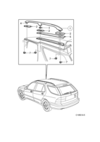 Car body, external [Car body] Saab SAAB 9-5 (9600) Roof rack, (1999-2010) , 5D