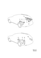 Car body, internal [Upholstery] Saab SAAB 9-5 (9600) Insulation - Rear, (1999-2010) , 5D