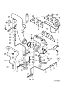 Engine [Inlet and exhaust system] Saab SAAB 9-5 (9600) Exhaust manifold - Turbocharger, (1998-2003) , B308E