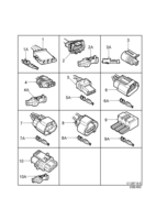 Electrical, connector [Wiring and fuses] Saab SAAB 9-5 (9600) Connector housing etc - 3-pole, (2002-2010)