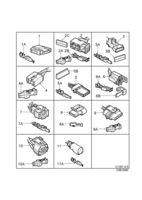 Electrical, connector [Wiring and fuses] Saab SAAB 9-5 (9600) Connector housing etc - 4-pin, (2002-2010)