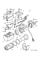 Engine [Cooling system] Saab SAAB 9-5 (9600) Auxiliary heater - Heater unit, (2006-2010) , Z19DTH
