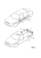 Electrical, general [Wiring and fuses] Saab SAAB 9-5 (9600) Doors, roof and rear hatch, (1998-1998)