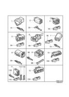 Electrical, connector [Wiring and fuses] Saab SAAB 9-5 (9600) Connector housing etc - 8-pin-16-pin, (2000-2000)