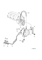 Motor [Sistema de lubricación] Saab SAAB 9-5 (9600) Ventilación del cárter del cigüeñal, (1998-2003) , B308E