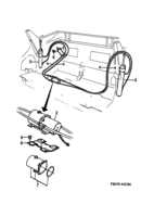 Car body, external [Car body] Saab SAAB 900 Hydraulic system - Convertible, (1990-1993) , CV, Also valid for CV 1994