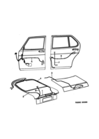 Eléctrico, generalidades [Conductos y fusibles] Saab SAAB 900 Puertas, (1988-1988)