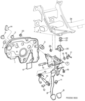Frenos [Sistema de freno de pie] Saab SAAB 900 Maniobra del freno, (1994-1998)