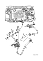 Motor [Sistema de admisión y de escape] Saab SAAB 900 SAI - Válvula de retención, (1994-1997) , 6-CYL