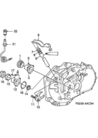 Transmission [Gear box, manual] Saab SAAB 900 Release bearing - Release fork, (1994-1998) , M