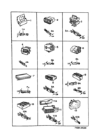 Eléctrico, cajas de contacto [Conductos y fusibles] Saab SAAB 900 Cajas de contacto, etc, (1992-1993) , También válido para CV 1994