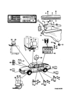Electrical, general [Wiring and fuses] Saab SAAB 900 Electrical distribut.unit - Relays and fuses, (1990-1993) , Also valid for CV 1994