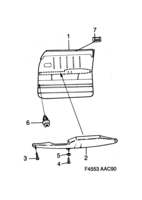Car body, internal [Upholstery] Saab SAAB 900 Door panel - Front, (1993-1993) , 4SN,5CK
