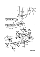 Transmission [Gear box control, autom.] Saab SAAB 900 Gear selector lever, (1990-1993) , A, Also valid for CV 1994