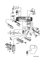 Eléctrico, generalidades [Otros equipos eléctricos] Saab SAAB 900 Interruptor, (1990-1993) , También válido para CV 1994