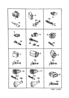 Eléctrico, cajas de contacto [Conductos y fusibles] Saab SAAB 900 Cajas de contacto, etc, (1992-1993) , También válido para CV 1994