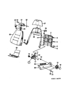 Car body, internal [Other interior equipment] Saab SAAB 900 Front seats Part 3 - Manual, (1990-1990)