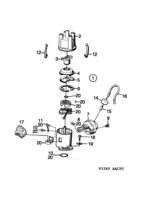 Electrical, general [Ignition system] Saab SAAB 900 Ignition distributor, (1990-1993) , B201, Also valid for CV 1994