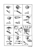 Eléctrico, cajas de contacto [Conductos y fusibles] Saab SAAB 900 Cajas de contacto, etc, (1990-1990)