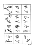 Eléctrico, cajas de contacto [Conductos y fusibles] Saab SAAB 900 Cajas de contacto, etc, (1991-1991)
