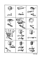 Eléctrico, cajas de contacto [Conductos y fusibles] Saab SAAB 900 Cajas de contacto, etc, (1991-1991)