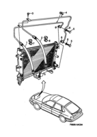 Engine [Cooling system] Saab SAAB 900 Oil cooler - Automatic transmission, (1994-1998) , A