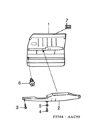Car body, internal [Upholstery] Saab SAAB 900 Door panel - Front, (1992-1992) , 4SN,5CK