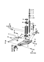 Suspension system [Rear suspension] Saab SAAB 900 Springs and shock absorber, (1986-1989)