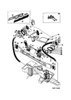 Calefacción y ventilación [Calefacción y ventilación] Saab SAAB 900 Reglaje de maniobra - Canal, parte 2, (1986-1989)