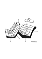 Car body, internal [Upholstery] Saab SAAB 900 Covers - Block pattern, (1987-1987)