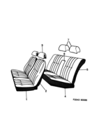 Car body, internal [Upholstery] Saab SAAB 900 Covers - Parallel pattern, (1989-1989) , Also valid for SE 1988B.