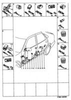 Eléctrico, cajas de contacto [Cajas de contacto, etc] Saab SAAB 900 Puertas, (1996-1996)