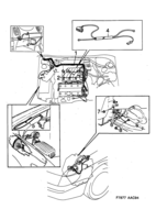 Système électrique, généralités [Conduites et fusibles] Saab SAAB 900 Moteur, boîte de vitesses, (1996-1996) , 6-CYL