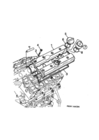 Motor [Cuerpo del motor] Saab SAAB 900 Cubierta de la válvula, (1994-1997) , 6-CYL