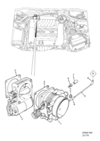 Motor [Sistema de admisión y de escape] Saab SAAB 900 Caja de la mariposa, (1994-1997) , 6-CYL