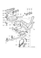 Engine [Inlet and exhaust system] Saab SAAB 900 Exhaust system, (1996-1997) , B258I