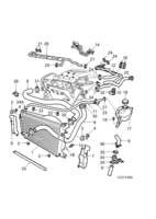 Engine [Cooling system] Saab SAAB 900 Cooling system, (1994-1997) , 6-CYL