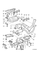 Engine [Inlet and exhaust system] Saab SAAB 900 Exhaust system, (1997-1998) , B204I,B234I