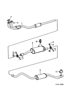 Engine [Inlet and exhaust system] Saab SAAB 900 Exhaust system, (1990-1993) , B202I, Also valid for CV 1994