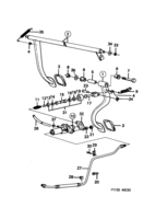 Transmission [Clutch control] Saab SAAB 900 Pedal, master cylinder, (1990-1993) , M, Also valid for CV 1994