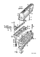Engine [Short block] Saab SAAB 900 Cylinder head, (1990-1993) , B201, Also valid for CV 1994