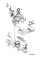 Calefacción y ventilación [Calefacción y ventilación] Saab SAAB 900 Reglaje de maniobra - Canal, parte 1, (1986-1989)