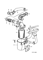 Motor [Sistema de combustible] Saab SAAB 900 Filtro de aire - Sistema de aspiración BOSCH, (1990-1993) , B202, También válido para CV 1994