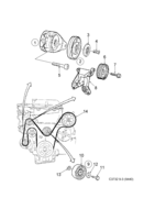 Engine [Short block] Saab SAAB 900 Belt tensioner, (1994-1998) , 4-CYL
